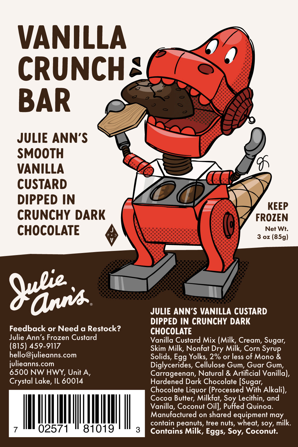 Bulk Vanilla Crunch Julie Bars at Julie Ann's – Julie Anns Frozen