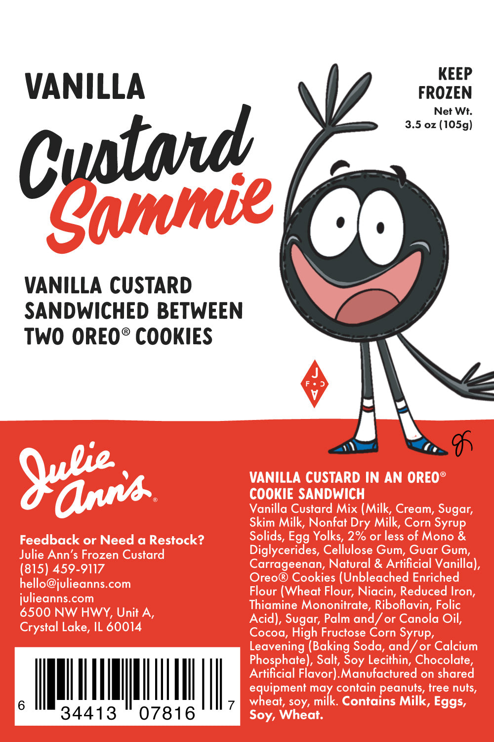 Bulk Vanilla Frozen Custard Oreo® Sandwiches at Julie Ann's