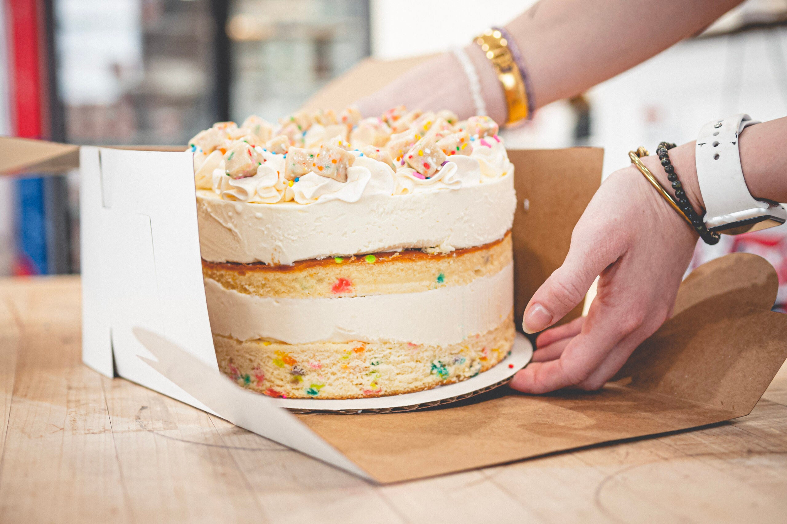Confetti Cookie Dough Cake
